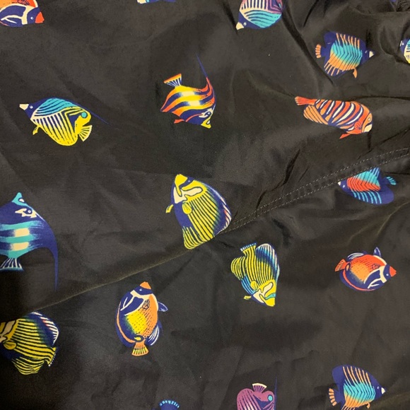 M nautica exotic fish theme novelty print swim trunks shorts. - Picture 9 of 9